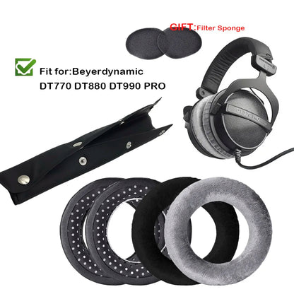 DT 770 Replacement Ear Pads Ear Cushion Earpad Compatible with beyerdynamic DT990 / DT880 / DT770 PRO Headphones Gamer Headband
