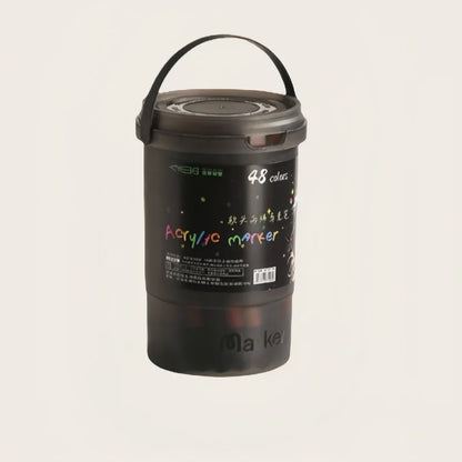 24/36/48/60/80/120 Bucket-cap Soft-Head Acrylic Marker Pen - Specially Designed for Students in Art Class, with Strong Coverage.