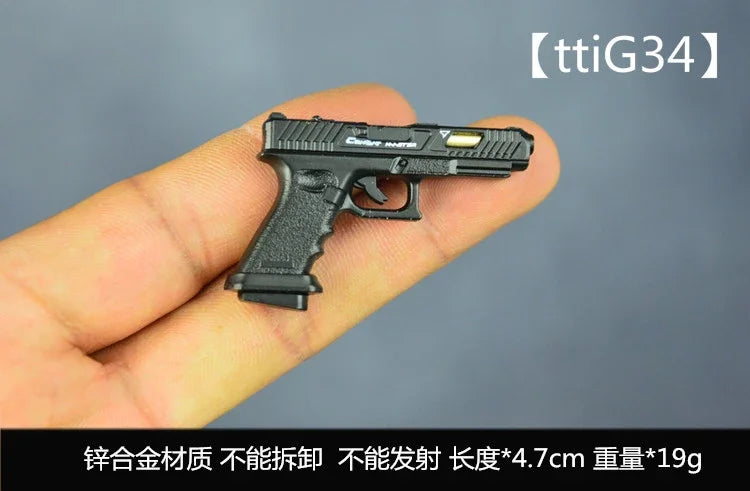 1/6 Scale Miniature Gun Plastic Rifle Set Assembly P92 M1911 98K MP5K Model Not Fired for 12" Action Figure Doll Accessories