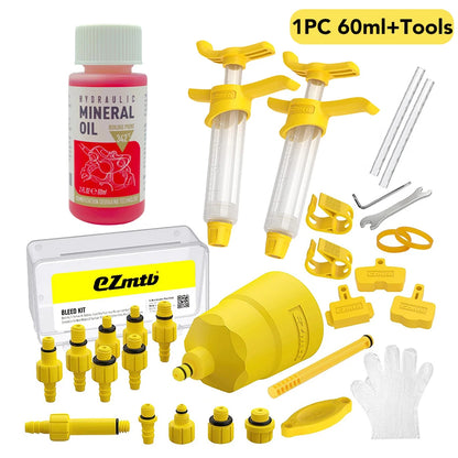 Bicycle Brake Mineral Oil 60ML Bike Hydraulic Disc Brake Oil Bleed Kit For SHIMANO TEKTRO SRAM NUTT Series Brake Repair Tools