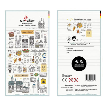 Korean Import Suatelier Travel Home Life Study Friend Stickers Scrapbooking Diy Journaling Diary Stationery Sticker School Gift