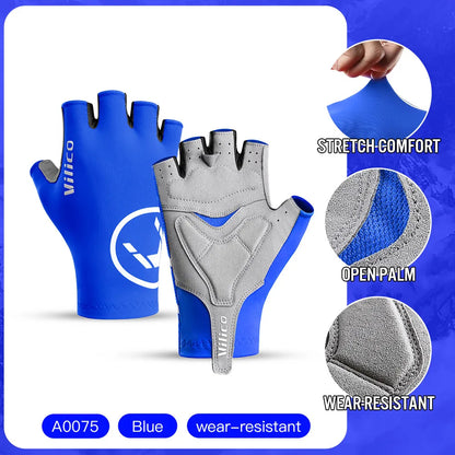 Breaking Wind Cycling Half Finger Gloves Anti-slip Bicycle Mittens Racing Road Bike Glove MTB Biciclet Guantes