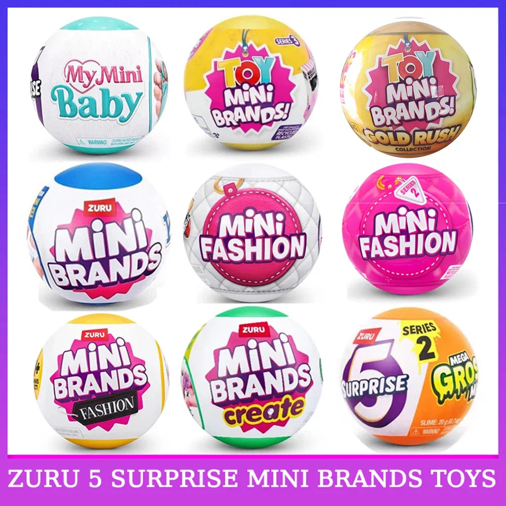 Zuru 5 Surprise Mini Brands Toys Zuru Mystery Blind Box Original Miniature Toy Surprise Blind Box Toy Gifts Cute Toys