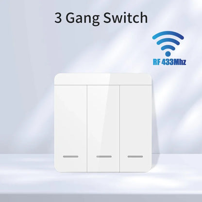 Wifi Smart Switch for Led Lighting Tuya Smart Life RF 433MHz Remote Voice Control Alexa Google Alice 1/2/3 Gang Wireless Switch