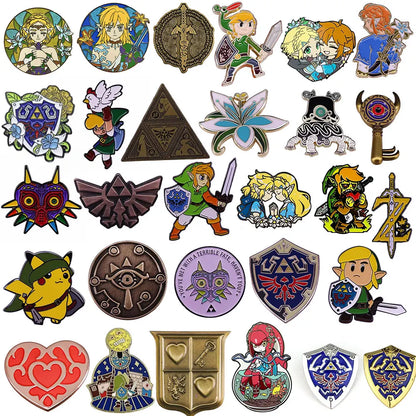 The Legend of Zelda Enamel Pins Anime Zelda Manga Brooches for Women Men Lapel Pins Badges on Backpack Clothes Accessories Gifts