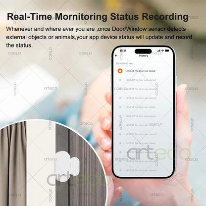 Zigbee Door Window Sensor Open Close Detector Smart Home Security Alarm Burglar Door Sensor Works With Alexa Home Assistant Z2M