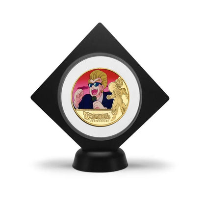 Dragon Ball Gold Plated Gold Coin Son Goku Vegeta Commemorative Coins Children Classic Anime Peripherals Collection Toy Souvenir