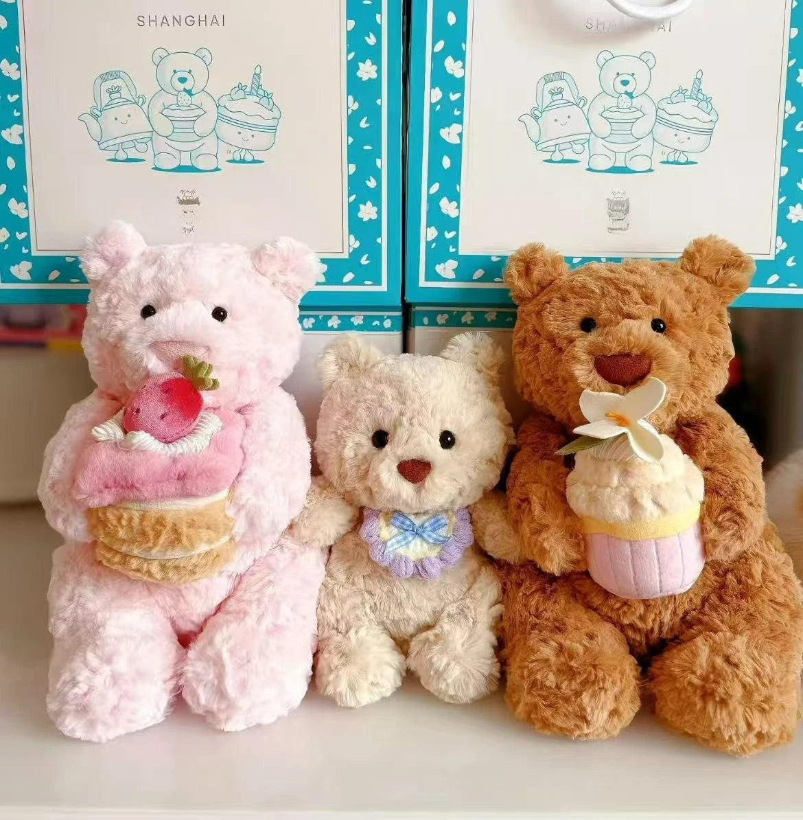 JC Spring new arrivals limited edition strawberry cake Leora Bear Plush Toy Doll Bear Doll Cute Plush Doll Soothing Plush Toy