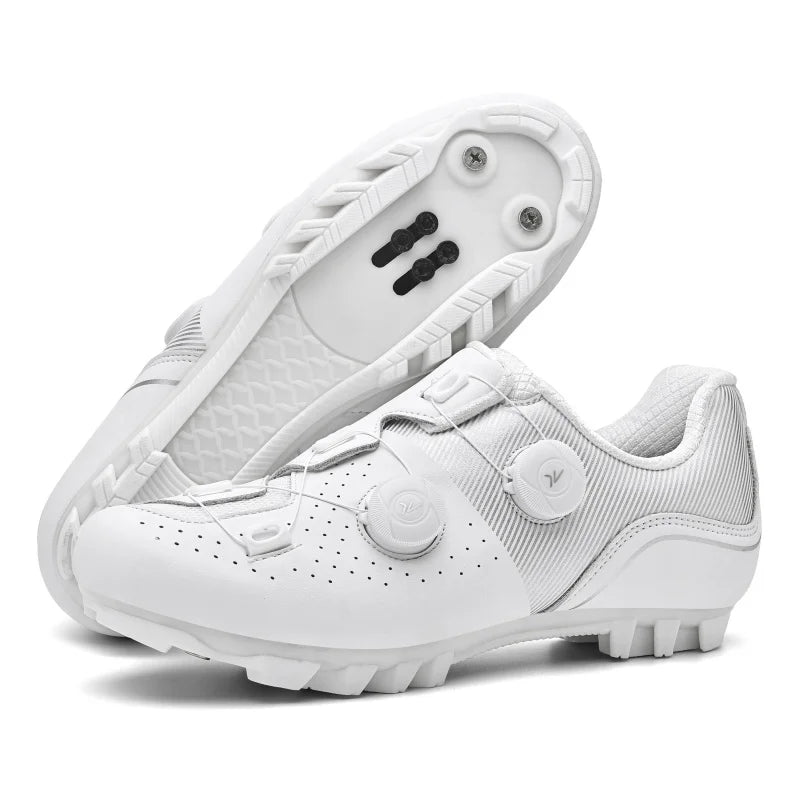 2026 MTB Cycling Sneaker Men A5 Leather Self-Locking Cleat Spd Road Bike Shoes Women Flat Trail Train Mountain Bicycle Shoes