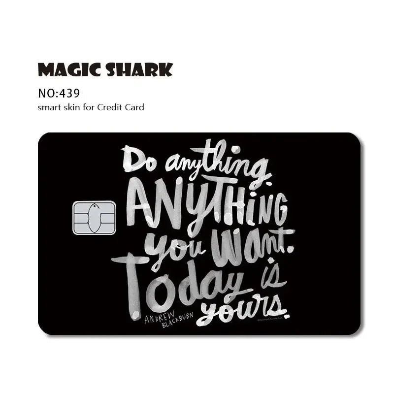 Magic Shark Kawaii Anime Tape Pig Dreamy Sticker Film Skin Cover for Debit Credit Bank Card Small Large Chip