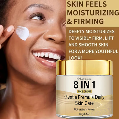 8-in-1 Face Cream Retinol Collagen Vitamin C E. Kojiic Glutathione Niacinamide Hyaluronic Acid. Moisturizing Firming. 60g.