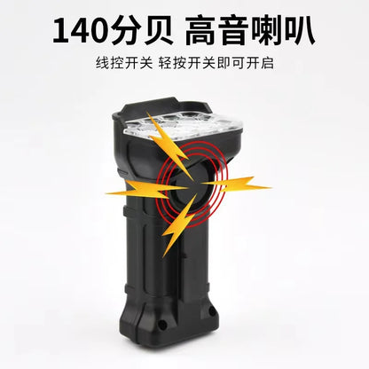 12 LED Bicycle Front Light Rechargeable Bike Light with Horn MTB Bicycle Head Lights Cycling Bike Safety Lamp for Night Riding