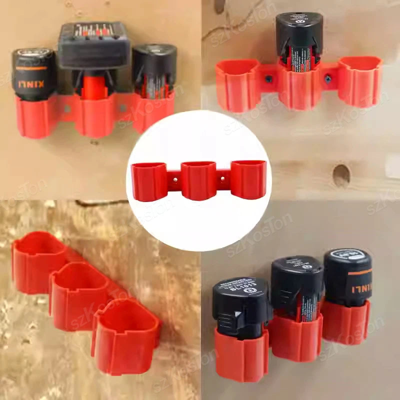 Battery Holder Tool Storage Fixed Bracket Installation Base Display Rack Buckle for Makita/Milwaukee/Bosch 10.8/12V Battery