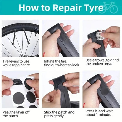 Bicycle Repair Tools Kit Portable Bike Multi Tool Set with Air Pump Tire Patch Kit for Mountain Road Bicycle