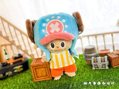 Doll labubu Clothes Accessories Luffy Choba Roronoa Zoro Doll Set Mini Plush Doll Clothing Fashion Doll Accessories Decoration