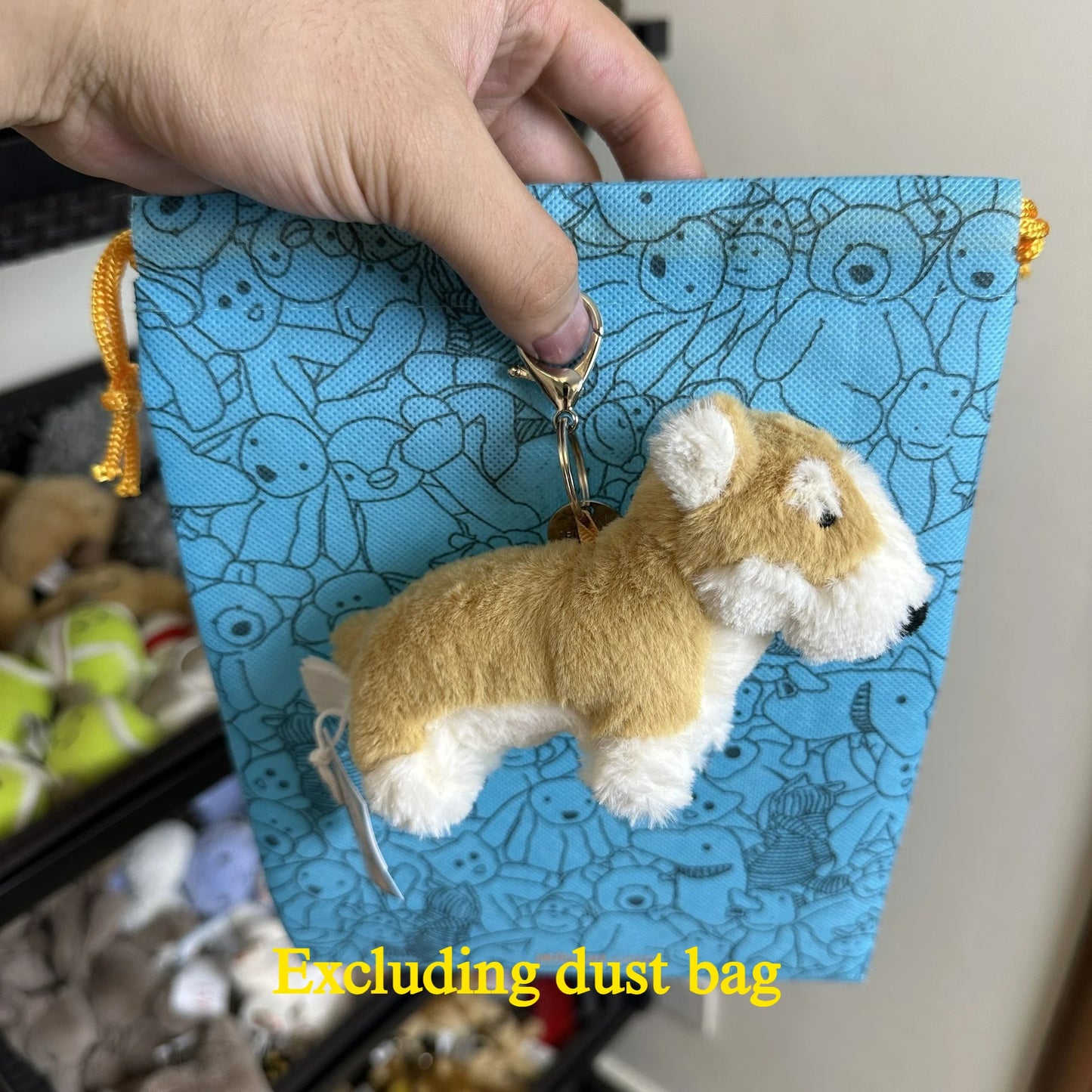 Hot tea bag Jc Cute Plush Toy label cute girl bag charm plush toy keychain Kawaii plush toy Limited New Gift bag