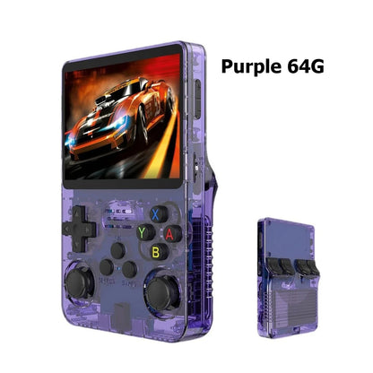 R36S Retro Handheld Game Console Linux System 3.5-Inch IPS HD 4K 64G 20000+ Classical Games Portable Pocket Game Console