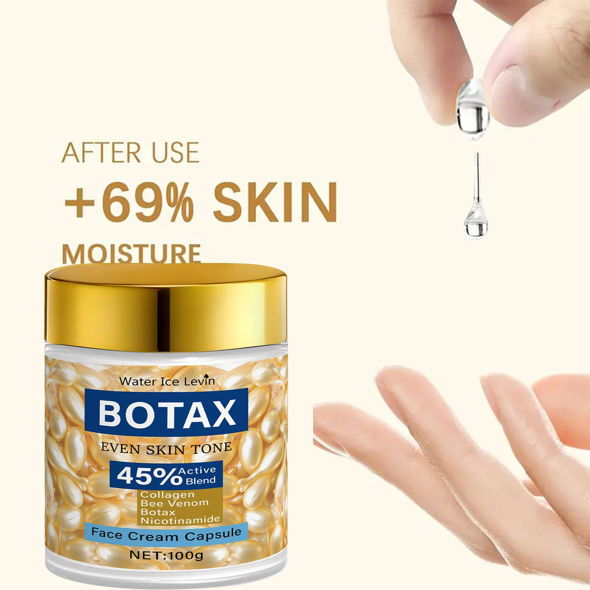 Retinol Firming Facial Moisturizer, for Day and Night Use, Contains Ascorbic Acid and Hyaluronic Acid, Moisturizes and Nourishes the Skin
