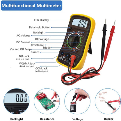 2026 Soldering Iron Kit Welding Tools (908-06: With Multimeter ; 908-02: without) Soldering Kit with LCD Digital Multimeter 60W