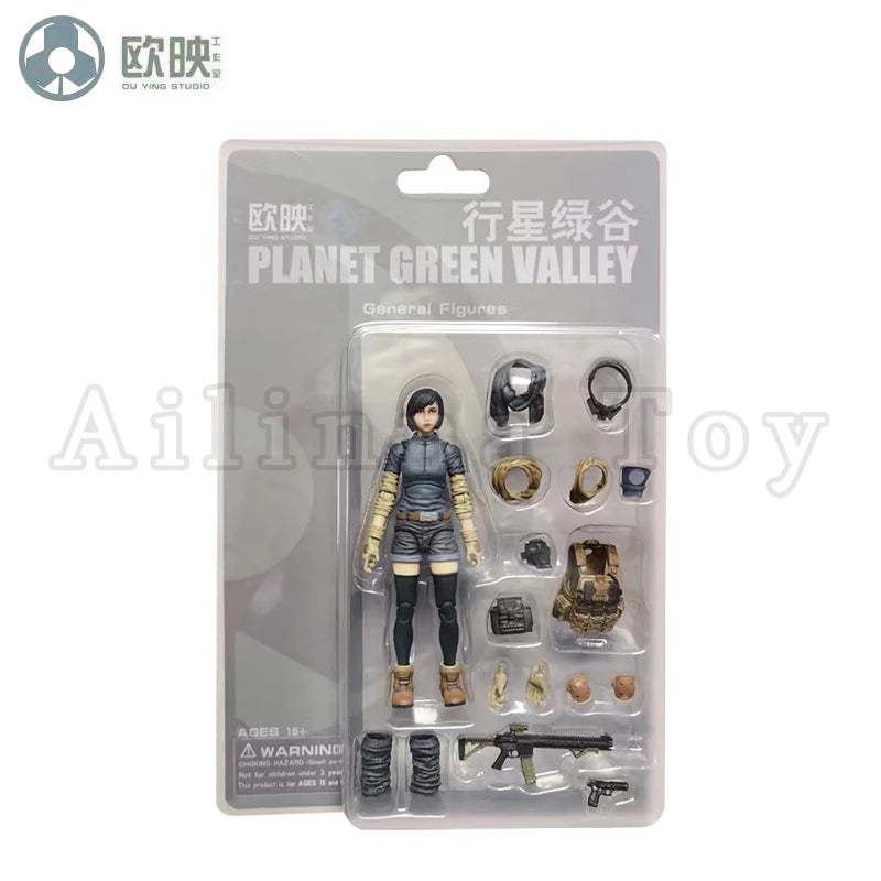 Ou Ying Studio 1/18 Planet Green Valley PGV 3.75inch Action Figure Girls War EFSA Female Figures Anime Model