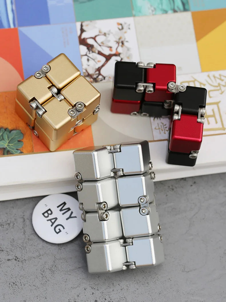 Fashion Metal Infinite Magic Cube New Unique Upgraded Disassembled Assembled Developing Intelligence Decompression Toy
