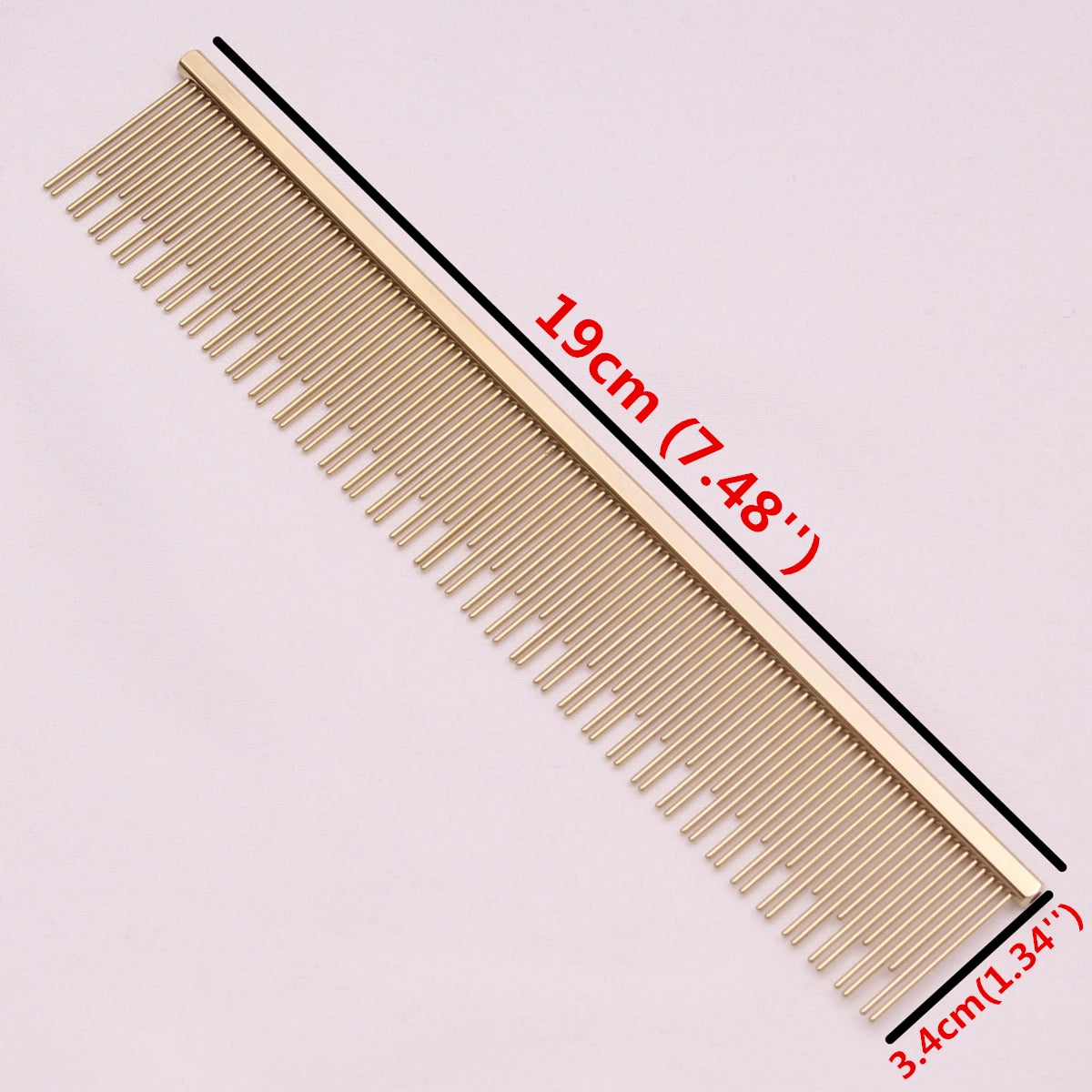 Copper Dog Grooming Combs For Pet Boundary Knot Massage Tools Professional Salon Cat Hair Cleaning Crescent Combs High Low Teeth
