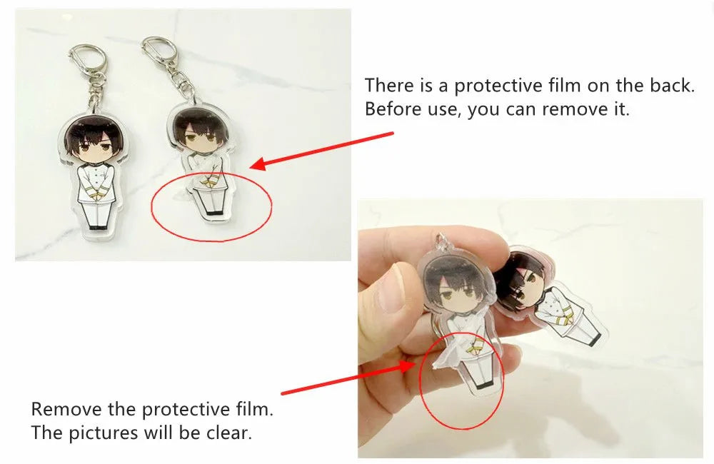 8 Pcs/Set Anime Axis Powers Action Figures KeyChain Feliciano Varga Ludwig Kiku Honda Alfred F. Jones PVC Model Kid Gift Toy