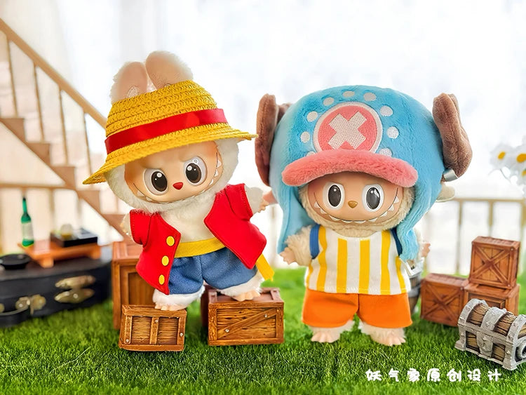 Doll labubu Clothes Accessories Luffy Choba Roronoa Zoro Doll Set Mini Plush Doll Clothing Fashion Doll Accessories Decoration