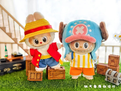 Doll labubu Clothes Accessories Luffy Choba Roronoa Zoro Doll Set Mini Plush Doll Clothing Fashion Doll Accessories Decoration