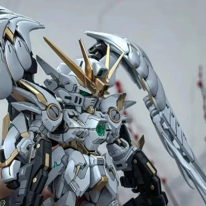 Gl Mgsd Wing Zero Ew Snow White Version Angel Feather Drop Mech Assembly Model Kit Action Figure Decoration Doll Boy Toy Gift