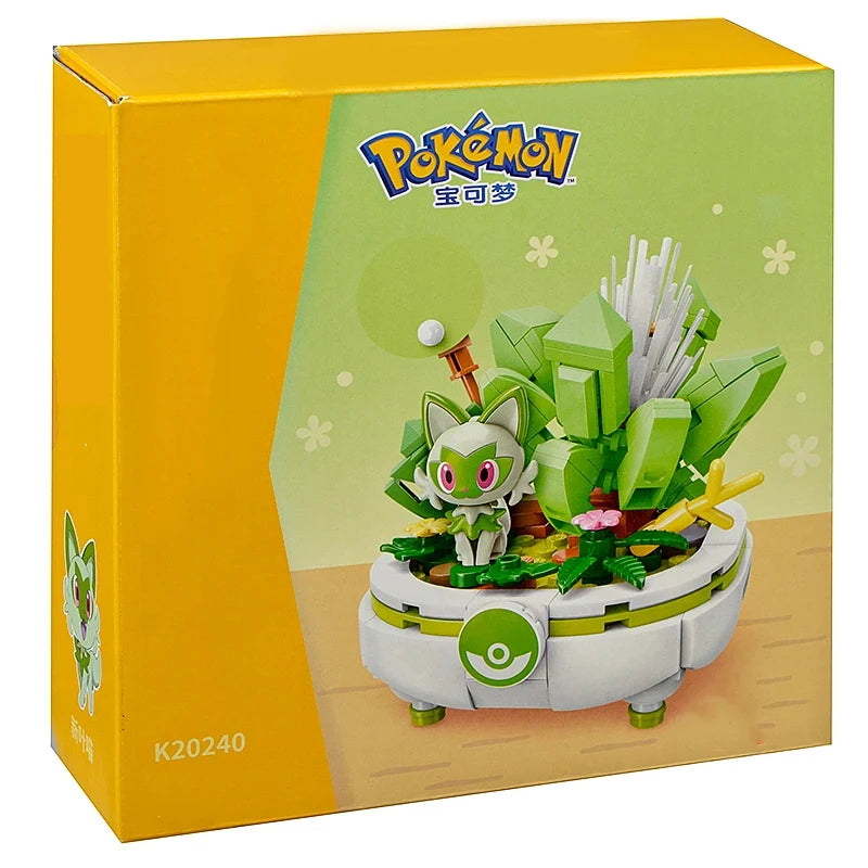 Pokémon Series Building Blocks Pikachu Psyduck Pogaman Cartoon Scene Model Bricks Collection Ornaments DIY Toys Holiday Gifts