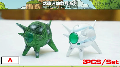 2pcs/set 10cm Anime Dragon Ball Z Capsule Spaceship Vegeta Goku space pod Figure PVC Goku Collectible Model Toys Gifts