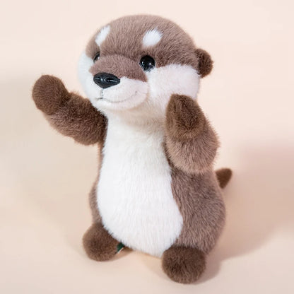 Hugging Otter Plush Toys Fluffy Cozy Magnetic Animal Doll Cute Well-behaved Baby Otter Doll Funny Children Toys Nice Gift