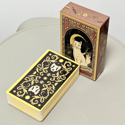 Cats Rule The Earth Tarot 10.3*6cm for The Feline-Obsessed Spanish Edition 78-Card Deck