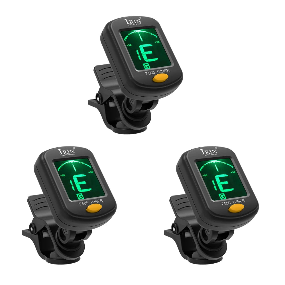 IRIN T-500 Guitar Tuner Rotatable Clip-on Tuner LCD Display for Chromatic Acoustic Guitar Bass Ukulele Guitar Parts & Accessory