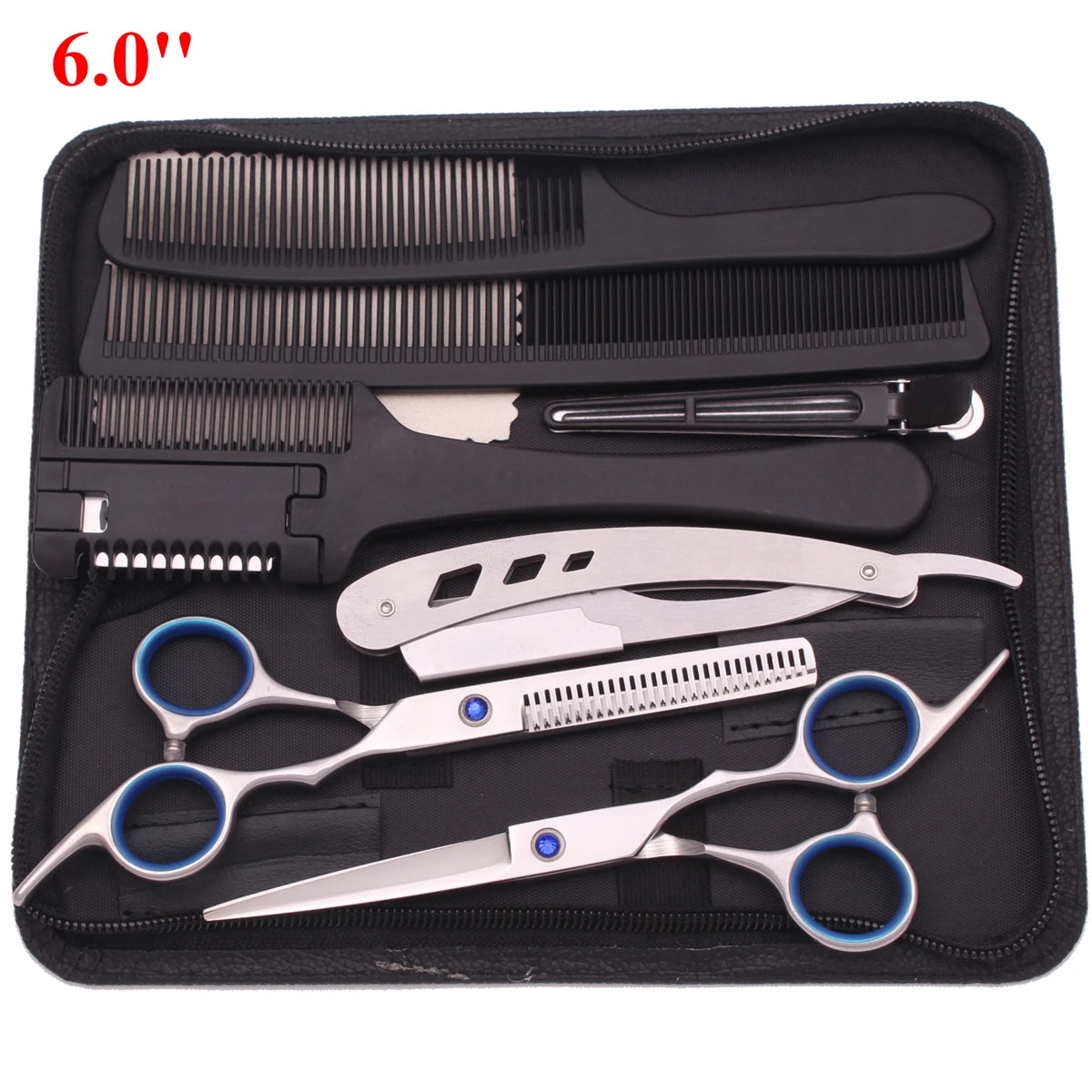 6.0'' Professional Hair Scissors Cutting Shears Thinning Hairdressing Haircut Razors Comb Set Salon Barber & Home Dropshipping