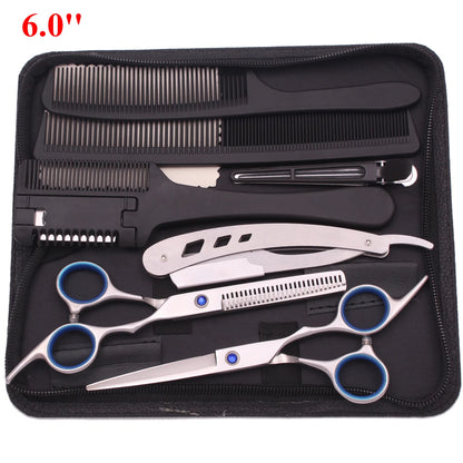 6.0'' Professional Hair Scissors Cutting Shears Thinning Hairdressing Haircut Razors Comb Set Salon Barber & Home Dropshipping