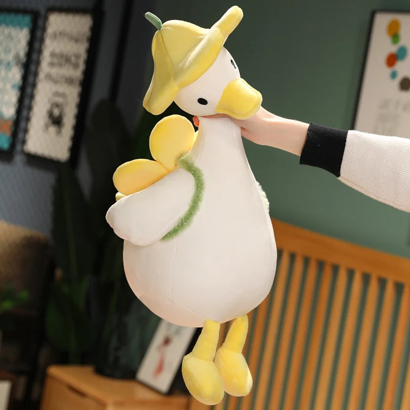 Lovely Duck Doll Flower Duck Plush Toy Stuffed Animal Plush Toy Best Gift Kawaii Plushie Toy Simulation Funny Doll