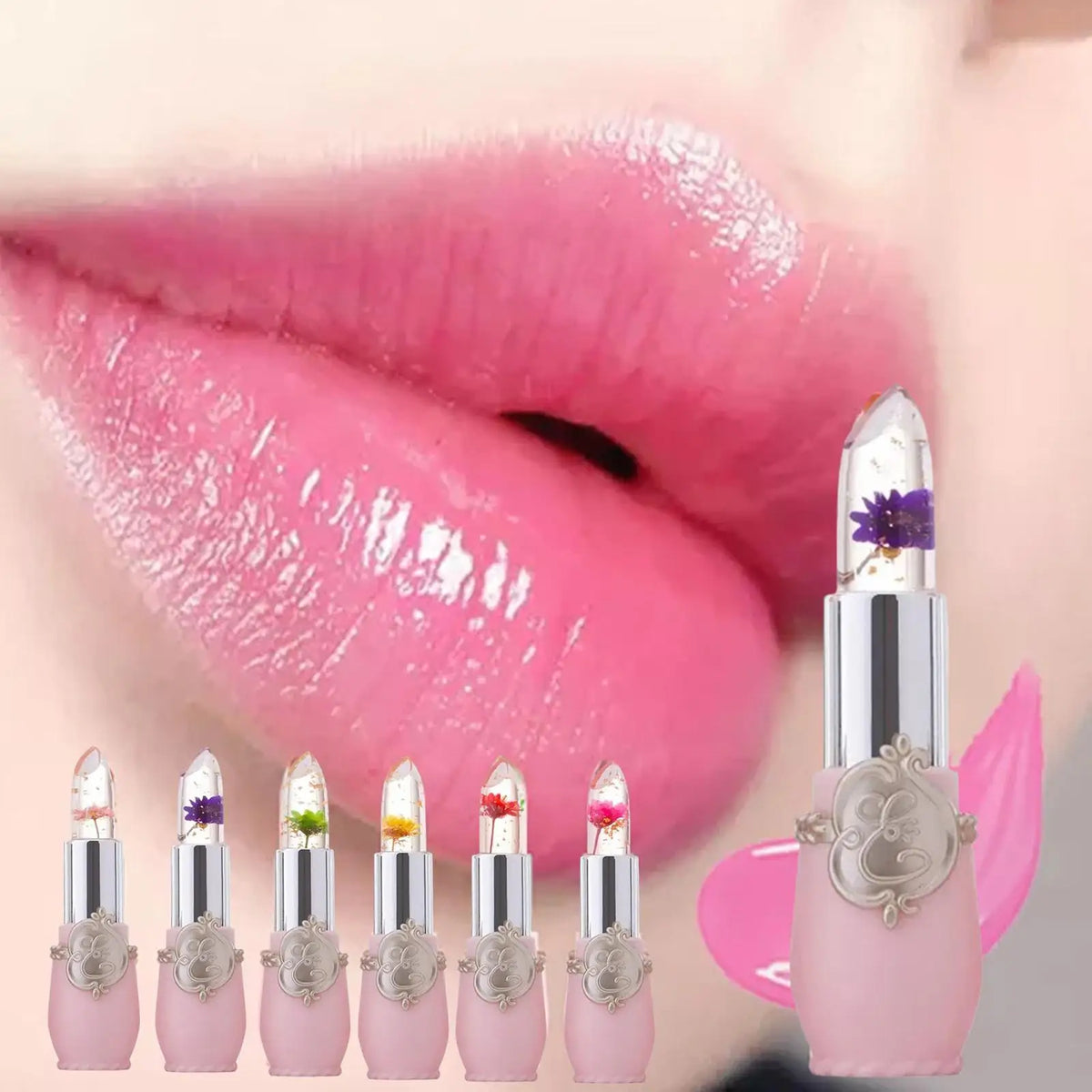 Peach Color Lip Balm Crystal Temperature Change Lipstick Girl Moisturizing LongLasting Lip Gloss Makeup Lip Care Repair Cosmetic