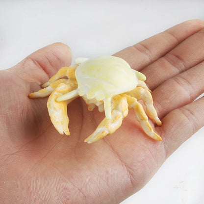 Oenux Simulation Ocean Sea Life Animals Model Lovely Crab Action Figures Toy Cake Toppers Collection Jouet Kids Education Gift