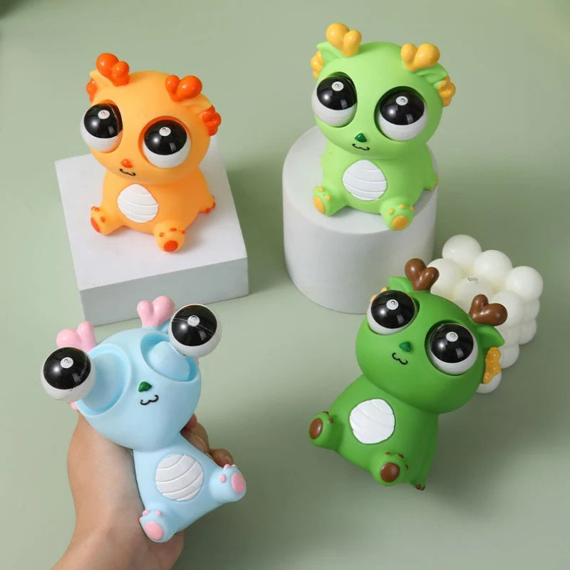 Pop Eye Squeeze Capybara Animal Sensory Toys Fun Novetly Fidget Stress Relief Anxiety Eyeball Bouncing Toy Gifts for Kids Adults