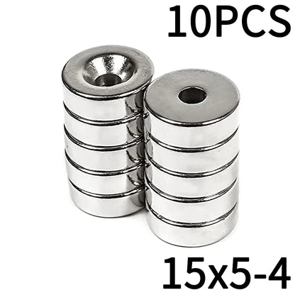 12x3 15x3 15x5 Hole 4mm Small Countersunk Round NdFeB Neodymium Magnet Powerful Rare Earth Permanent Fridge Magnet With M4 Screw