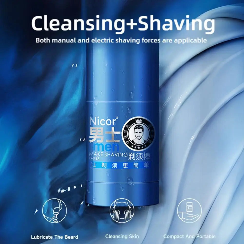 1/2/3PCS Mint Scent Men's Shaving Cream Stick Foam Rich Gentle 2-in-1 Shaving & Cleansing Cream Hydrating Shave Beard Cream