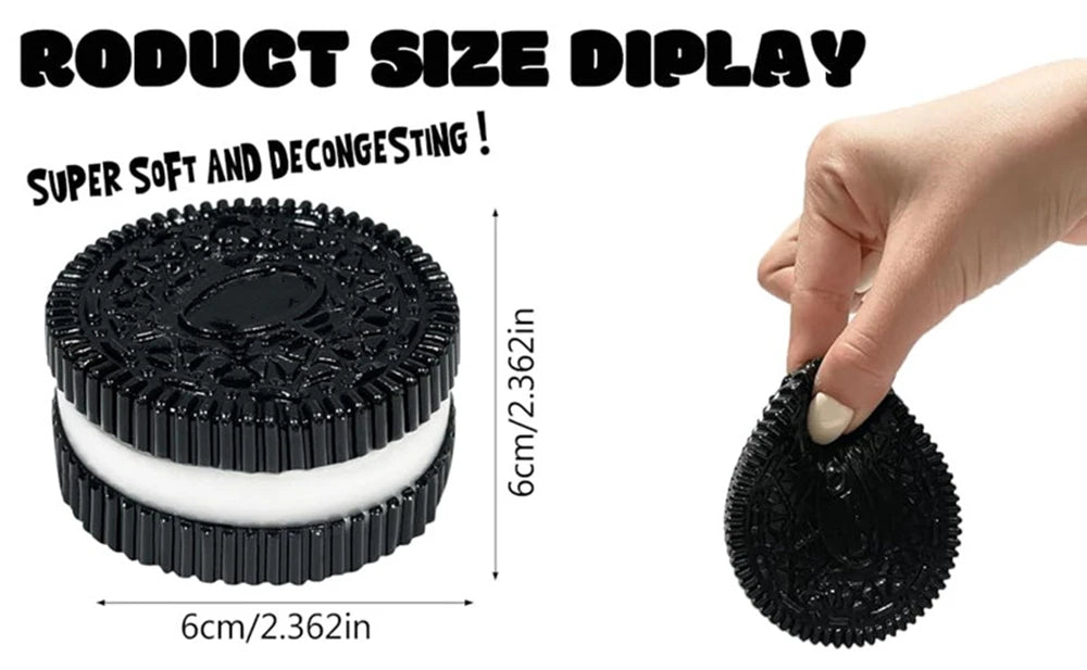 Squishy Stress Relief Toy Hamburger Pinching Cookies Decompression Venting Toy Anxiety Relaxation Office Desktop Accessory