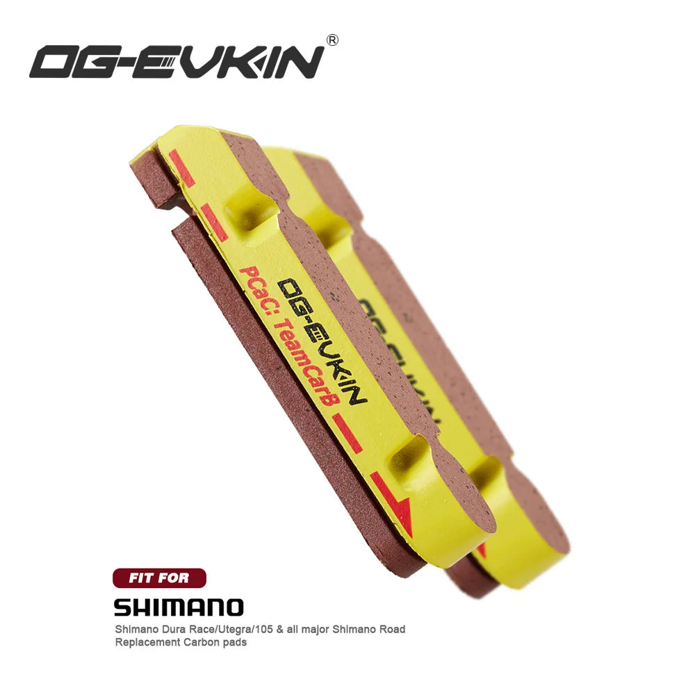 OG-EVKIN One Pair Carbon Brake Pads V-Brake Carbon Wheel Pads Fit For Shimano SRAM and CHAMPION Bicycle Carbon Rims Brake