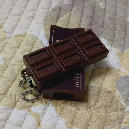 Hot Simulated Meiji Chocolate Fidget Toy Bendy Snap-And-Play Stress Relief JP Style Keychain Pendant Funny Gift Creative Gadgets
