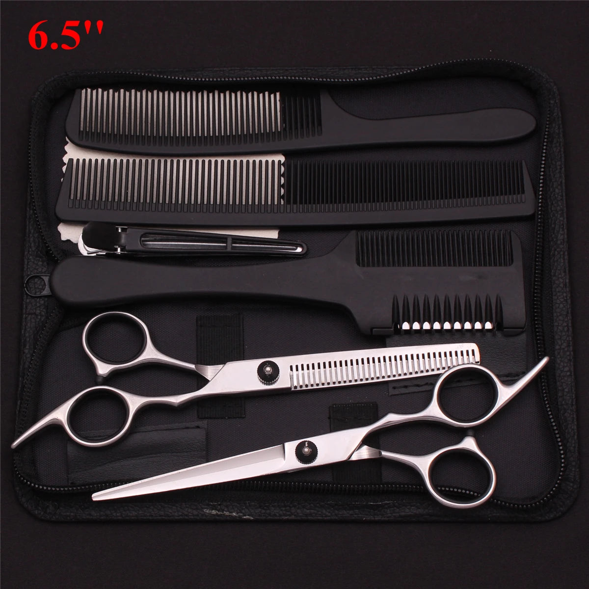 6.5'' Professional Hair Scissors Set Comb Razor Thinning Cutting Shears Hairdressing Salon Barber Home Japan Steel Dropshipping