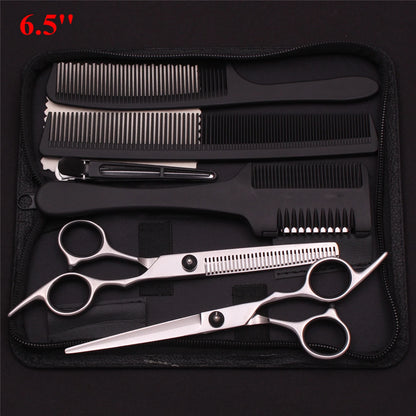 6.5'' Professional Hair Scissors Set Comb Razor Thinning Cutting Shears Hairdressing Salon Barber Home Japan Steel Dropshipping