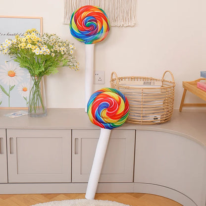 40/70CM New Funny Colour Lollipop Plush Toys Colorful Candy Plush Pillow Ball Toy Stuffed Soft Birthday Gifts Room Decoration
