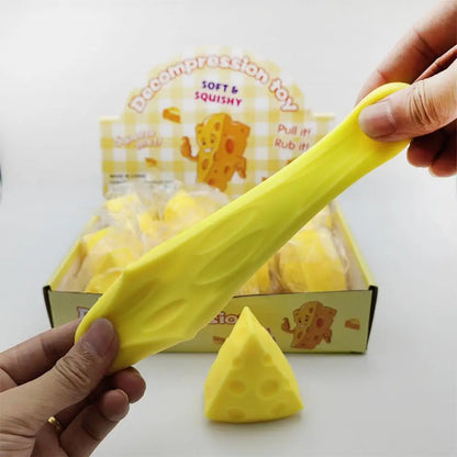 Kids Adult Squeeze Toy Simulation Cheese Squeeze Toys Soft Cute Decompressing Pinching Cheese Sticky Slow Rebound